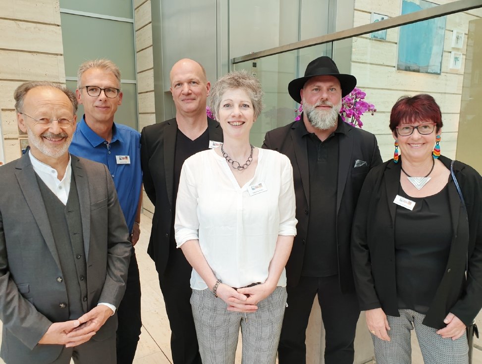 Georg Veit, Georg Hopp, Thomas Hoffmann, Babette Hintz, Dieter Nusbaum, Brigitte Kratochwill ( Foto: Artconnection münster)