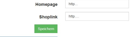 trage in den Stammdaten Deine Website oder Shop ein.ein