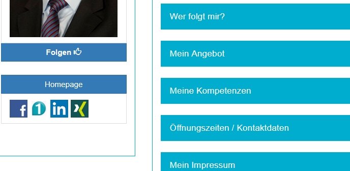 Deine Verlinkung findest Du dann in Deinem Auftritt wieder.