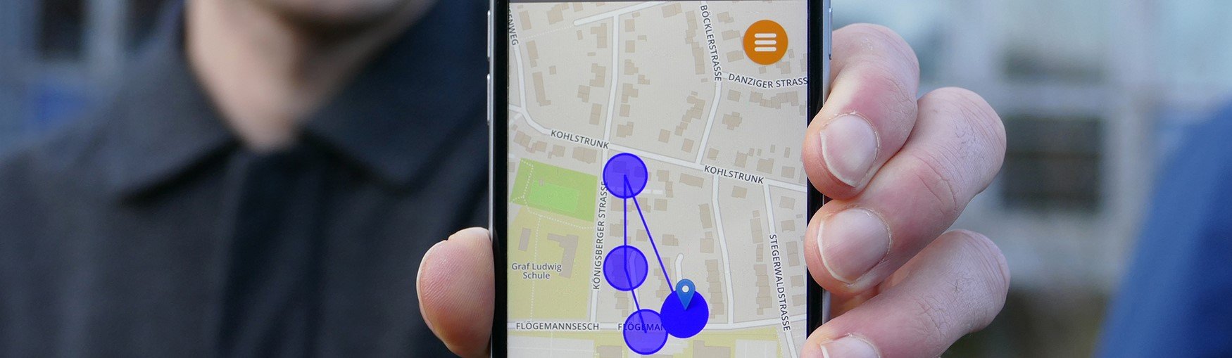 Ein GPS-Sensor überträgt zusätzlich den Standort des Fahrrads und ermöglicht dem Nutzer, die zurückgelegte Route nachzuverfolgen. (Foto: FH Münster/Jana Schiller)