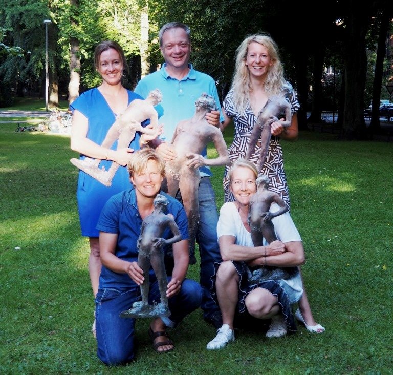 Dein Brunnen für Münster - Sie waren die treibenden Kräfte für das großartige Projekt: v.L.n.R. Uta Ramme, Sandra Silbernagel, Manfred Petermann, Maria Galen (o.), Soetkin Stiegemeier-Oehlen - Foto: Dein Brunnen für Münster