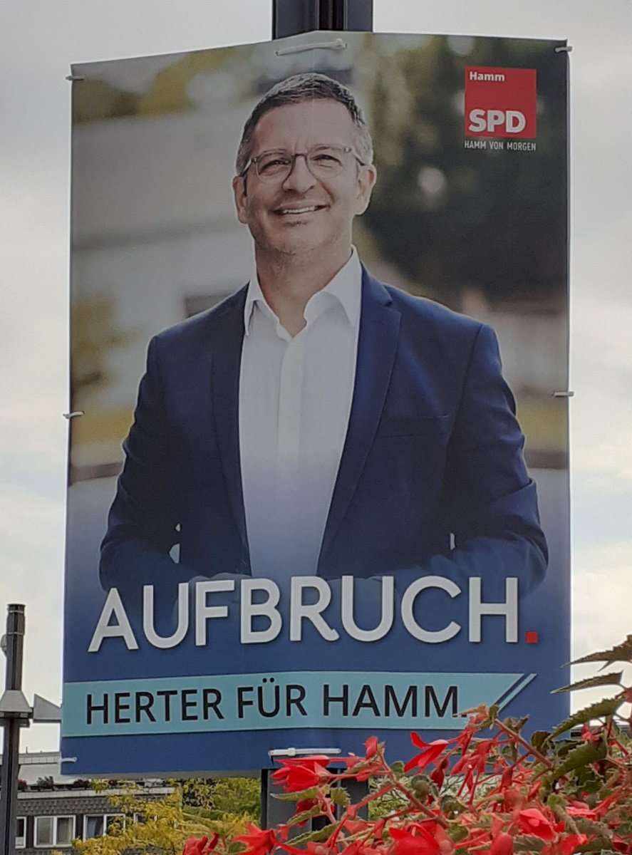 Das Wahlplakat der SPD mit Spitzenkandidat Marc Herter