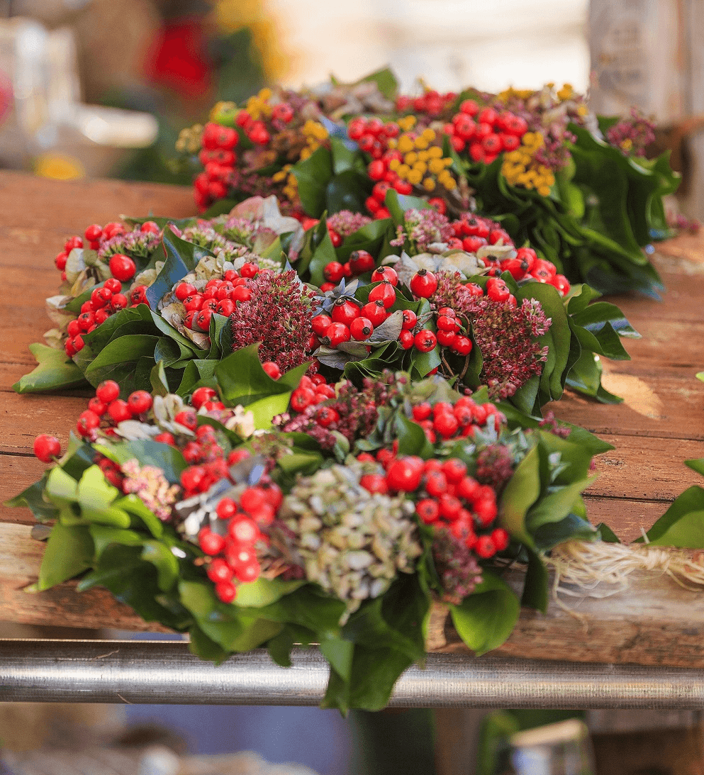 Eine weitere Dekoration, die typisch für die Stände des Herbstmarktes ist