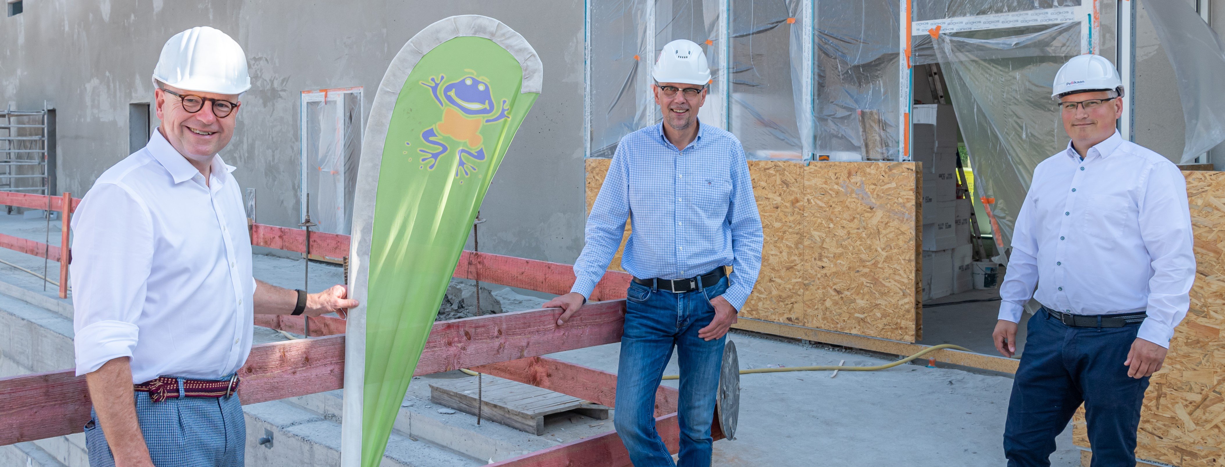 "Dankbar für das bürgerschaftliche Engagement". Oberbürgermeister Markus Lewe beim Baustellen-Rundgang.  Foto: Presseamt Münster.