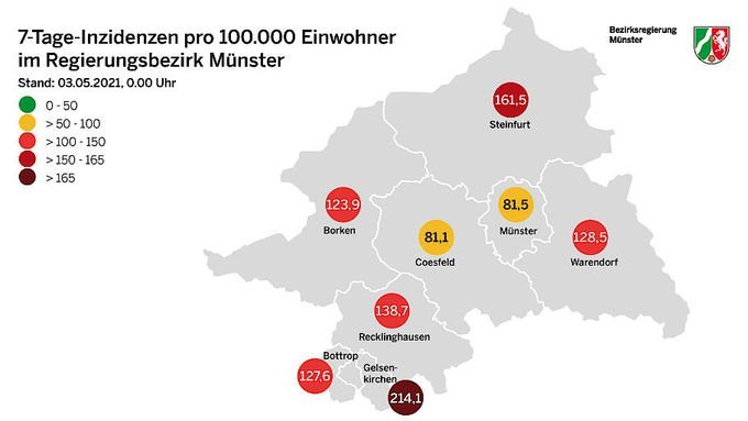 Zahlen von Montag 03.05.2021
