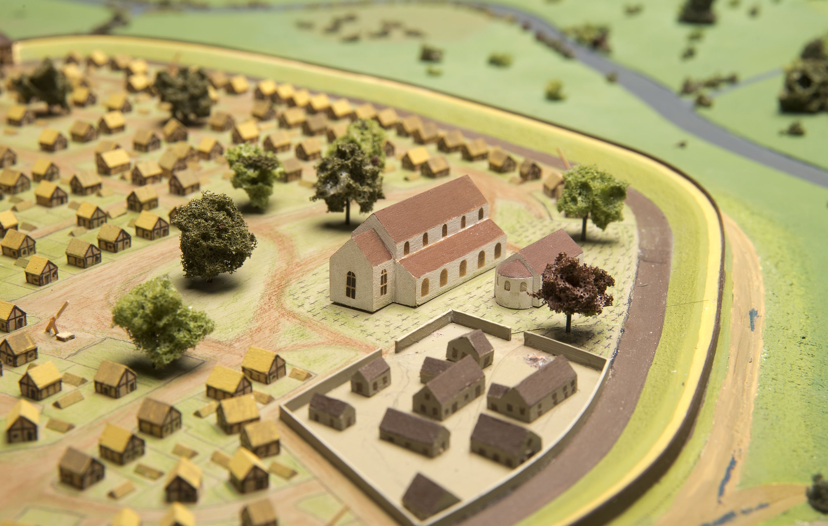 Stadtmodelle - hier die Domburg - zeigen die Entwicklung Münsters. / Stadtmuseum Münster.