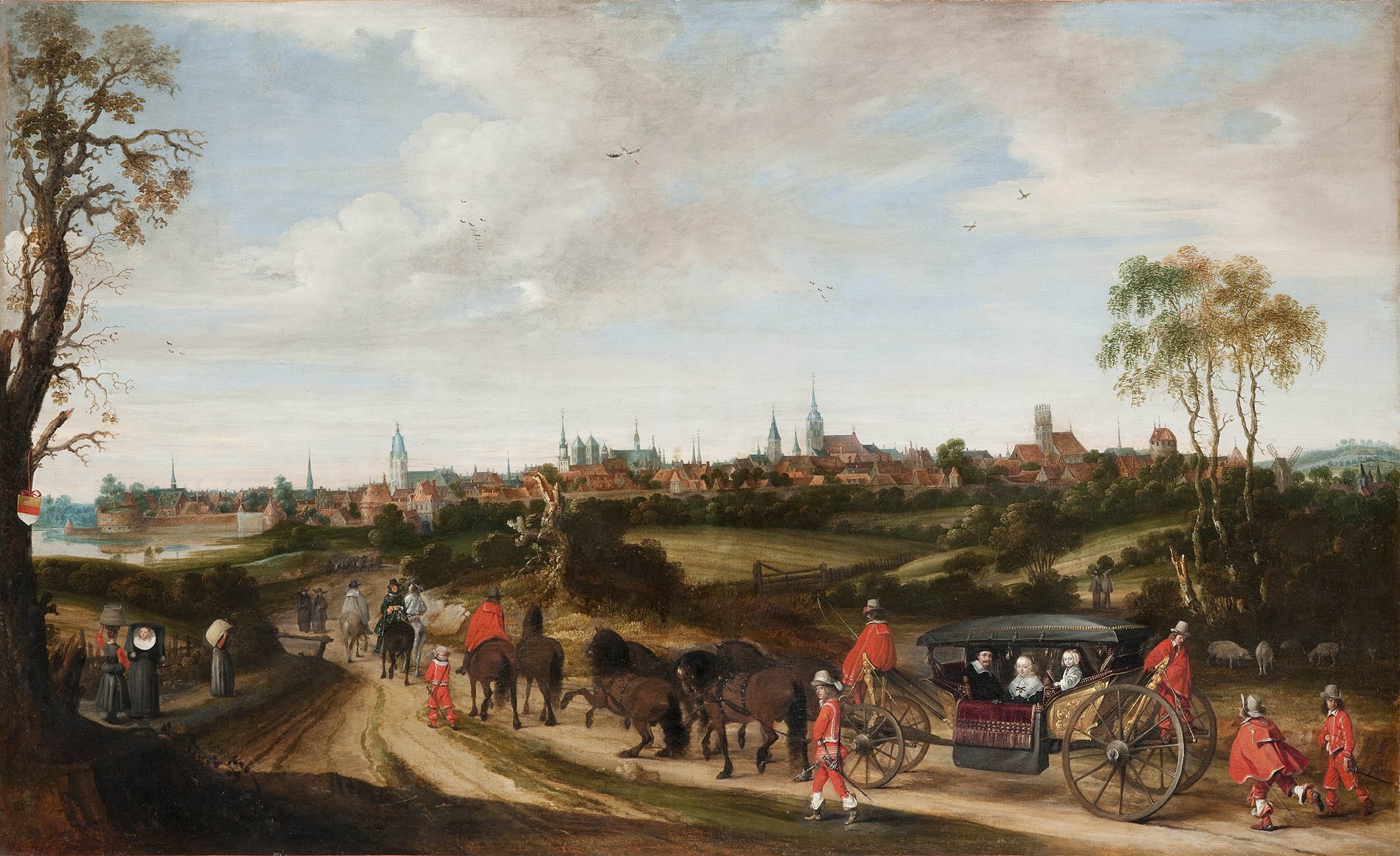 Einzug des Gesandten Adriaen Pauw in Münster von Gerard Terborch./Stadtmuseum Münster.