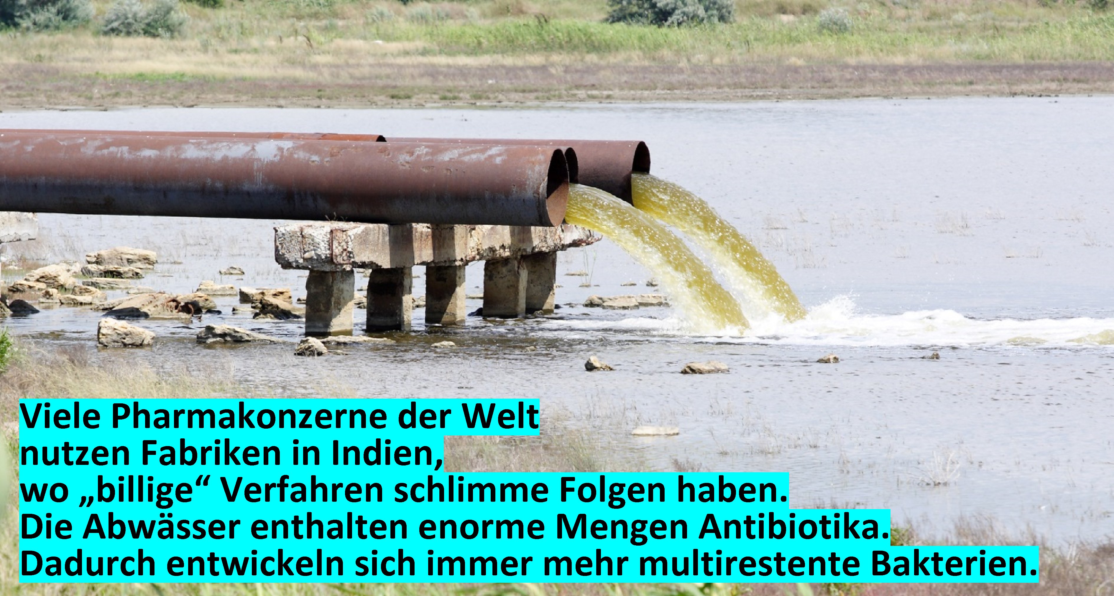 Rohre mit Abwasser